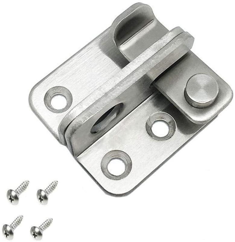Solid Stainless Steel Latch Hasp Safety Door Lock Right Open 2 Pack 