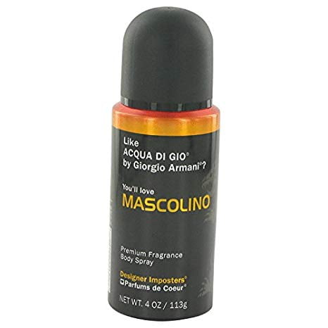 (pack 6) Designer Imposters Mascolino Body Spray By Parfums De Coeur4 oz