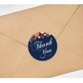 thumbnail image 3 of Darling Souvenir 45 Pcs Navy Blue Round Floral Thank You Stickers DIY Envelope Seals-1.6 Inches, 3 of 4