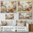 thumbnail image 4 of Designart "Minimalist Beige And White Mums Painting II" Mums Floater Framed Canvas Prints, 4 of 5