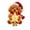 A, variant on Christmas Tree Topper with Light Up Star and Plush Brown Puppy, Red Hat and Scarf for Holiday Home Display