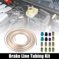 thumbnail image 2 of Unique Bargains 25ft 1/4" OD Brake Line Tubing Kit Flexible Copper-Nickel Alloy Brake Line Tube Roll Coil w/ 16 Fittings, 2 of 6