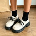thumbnail image 6 of Shoes for Women Lace-Up Comfortable Shoes for Office Daily Wear Women's Leather Block Heel Round Toe Business Work Dress Shoes, 6 of 6