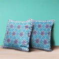 thumbnail image 2 of Medallion Throw Pillow with Removable Cover in Blue Red White 20x20, 2 of 2