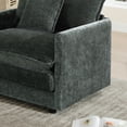 thumbnail image 7 of MIKIBAMA Grey Chenille Accent Chair with Ottoman for Living Room, Bedroom, Office Lounge, Reading - Adult, 7 of 7