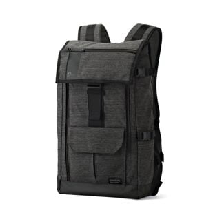 Camera Notebook Backpack Lowepro StreamLine BP 250 - Backpack for camera with lenses and tablet / notebook - polyurethane, leather, tarpaulin, 600D Oxford poly/cotton - charcoal gray ()