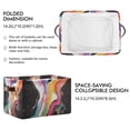 thumbnail image 2 of Yayeee Canvas Storage Basket with Handles for Shelves Fabric Bins Closet Organizer, Colorful Black, 2 of 8