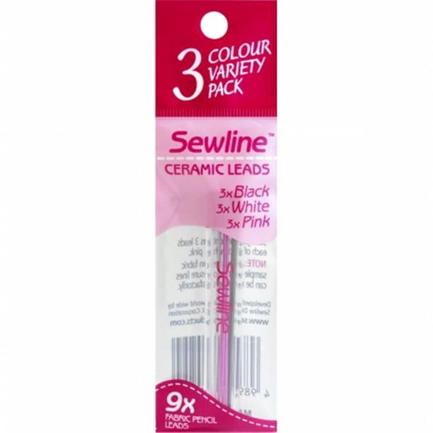 Sewline Mechanical Fabric Pencil Lead Refill 9/Pkg3 Each White