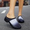 thumbnail image 6 of keusn knit mesh half wedge shoes for women outdoor platform walking slide shoes with arch support breathable shoes women's casual shoes white size 8, 6 of 8