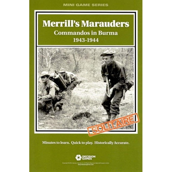 Decision Games Merrill's Marauders Commandos in Burma Mini Game Series 1715