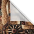 thumbnail image 3 of Ambesonne Rustic Kitchen Curtains, American Barn Western Farm, 55"x24", Paprika Caramel and Dark Teal, 3 of 3