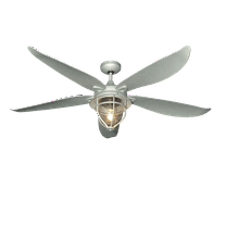 St. Augustine 59 in. Indoor/Outdoor Galvanized-Look Ceiling Fan with Light and Remote Control