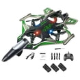 thumbnail image 3 of FashionCha Set of 2 Remote Control Airplanes with Fixed RC Engine for Aerobatic Flights, LED Lights And Intelligent Orbital Function. Made of Shockproof PP. green 3 Battery, 3 of 8