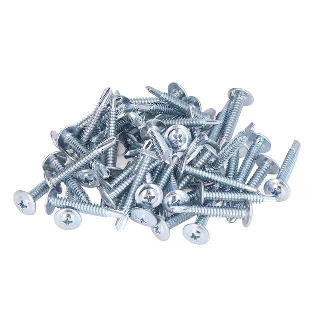 250PCS Rondelle de Tête Ronde Vis Auto-Perceuse en Acier au Carbone Galvanisé Vis M4.8x32mm