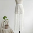 thumbnail image 2 of Transparent Sexy Lace Mesh Skirt Elastic High Waist Black White Tulle  Mini Skirts Womens Skirt  Korean Fashion, 2 of 5