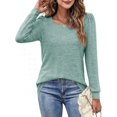 thumbnail image 2 of Square Neck T Shirt,Women Square Neck T Long Sleeve Square Neck Tops Square Neck Tops Streamlined Design, 2 of 5