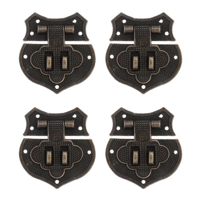 hebillas antiguas de madera para caja de regalo, cerradura retro para joyero (bronce)