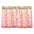 thumbnail image 7 of Yayeee Kitchen Curtains Tier Pair Light Filtering 27"x24" Rod Pocket Short Cafe Window Panel, Gradient Pink Stars, 7 of 7