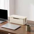 thumbnail image 4 of Power Strip Cable Management Box – Large Desktop Cord Organizer for Surge Protector, Adapter, Hide Computer TV Wires for Home Office, 4 of 6
