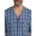 thumbnail image 4 of Hanes Men's Button Shirt and Shorts Woven Pajama Set, 2-Piece, 4 of 5