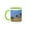 Green/White, variant on 3drose, Desert Mule Deer Buck in Desert Mountain Habitat - Us44 Ldi0997 - Larry Ditto, 11oz Magic Transforming Mug