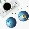 thumbnail image 5 of Disketp Butterflies And Waterlily In Water Funny Coasters,6 Pcs Leather Coasters With Holder, Perfect Housewarming Hostess Gifts,Protect Furniture From Water Marks Scratch And Damage, 5 of 9