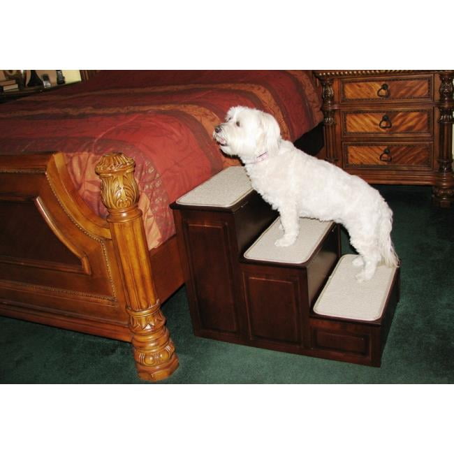 Crown Pet Products Pet Step3ESP Designer Pet Steps with Storage Espresso