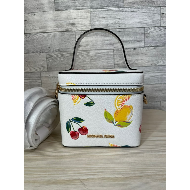 Michael Kors Sandrine Small Sequined Lemon Print Crossbody Bag