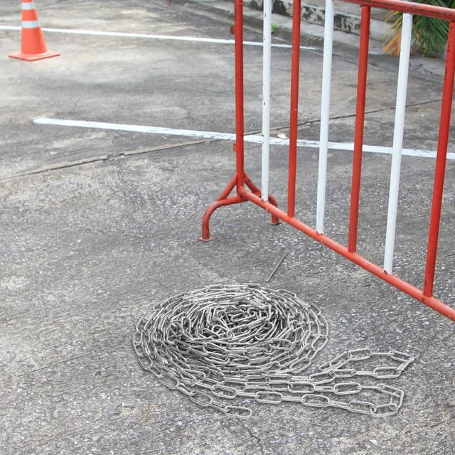 CRILSTYLEO Cadena De Hierro Galvanizado Plateada Para De Seguridad Y En