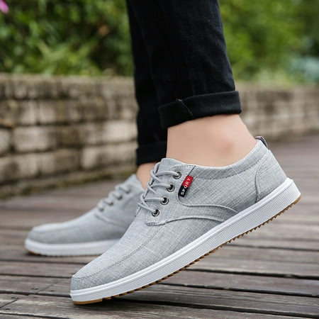 

Vedolay Mens Sneakers Shoes for Men Business Flatform Fashion Flats Sneakers Gray 7.5