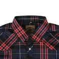 thumbnail image 5 of Coevals Club Men's Western Shirt Cowboy Plaid Country Pearl Snap Button Short Sleeve Two Pockets Work Shirts 12 Red Black White 4X-Large, 5 of 8