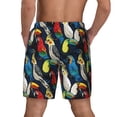 thumbnail image 4 of Goofa Parrot Printed Men's Swim Trunks Board Shorts Quick Dry Mens Swimming Trunks with Compression Liner,Breathable Fit Hawaii Beach Shorts-Medium, 4 of 9