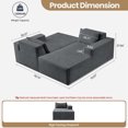thumbnail image 6 of Modular Sectional Sofa Bed, Cloud Sectional Couch, Upholstered Chenille Boneless Couch Sofa Set for Living Room Bedroom No Assembly Required., 6 of 7