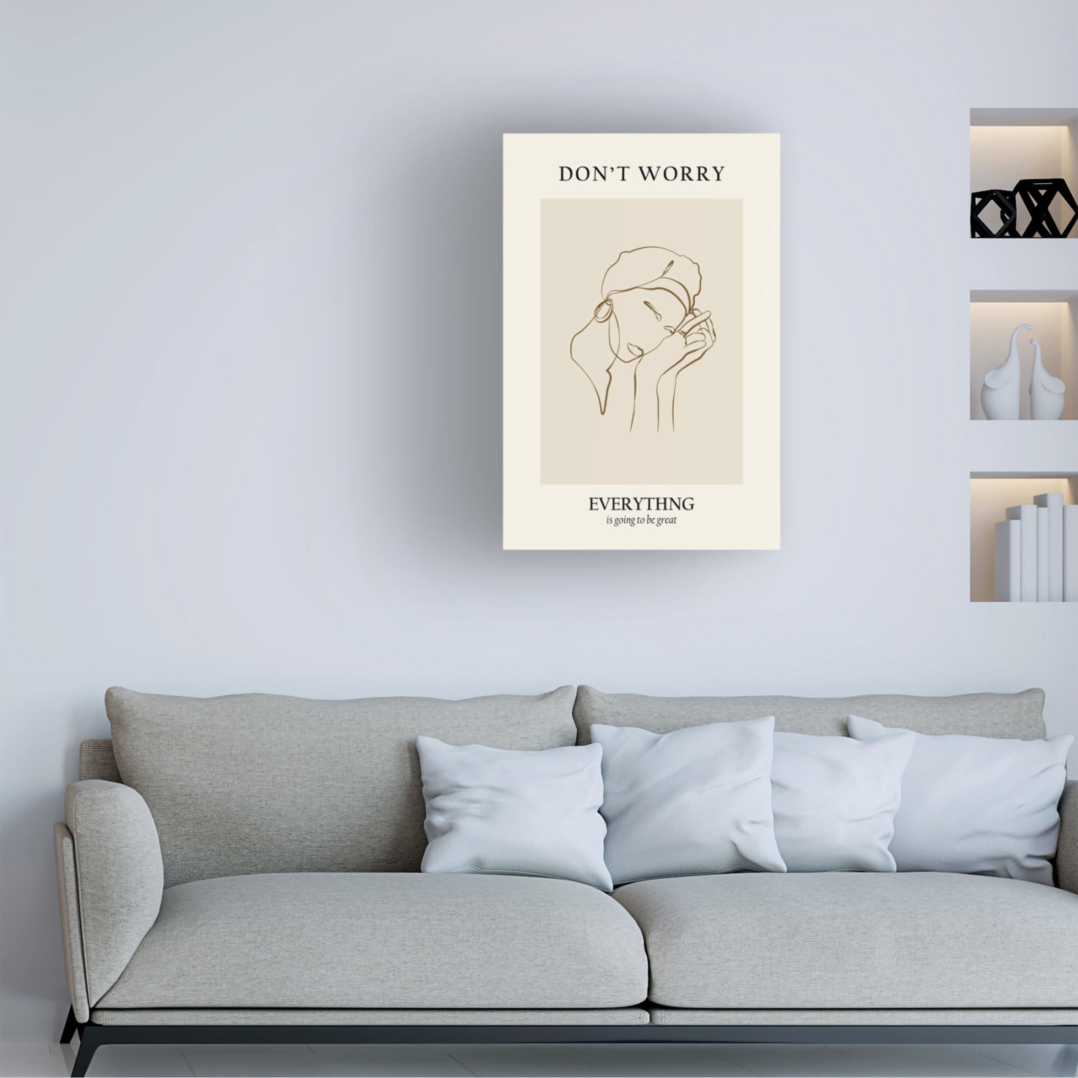 Trademark Fine Art NKTN Modern line portrait Canvas Wall Art