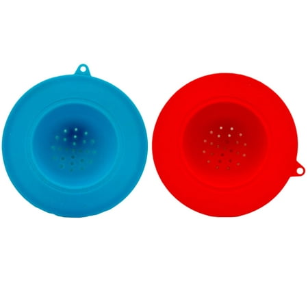 

Silicone Sink Strainer (2 Pack) Red and Blue