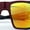 Black Red - Orange Mirror, variant on Mens Xloop Classic Mirror Lens Rectangle Wrap Biker Style Plastic Sunglasses Black Silver - Silver Mirror