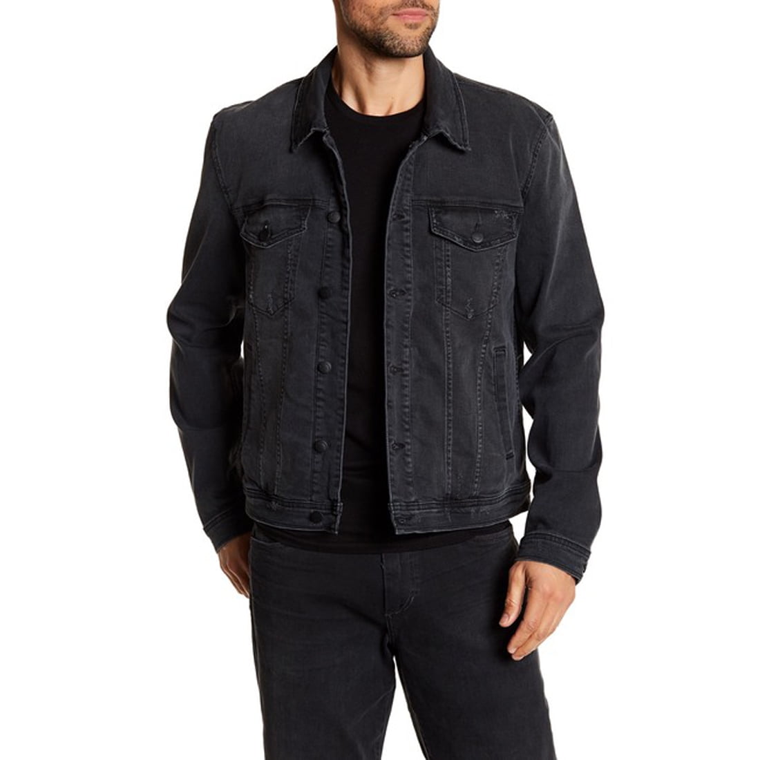 JOE'S Jeans - Joe's Jeans Distressed Denim Jacket, Black, Medium ...