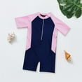 thumbnail image 4 of Coerni Kids One Piece Swimsuit Shirts Rash Guard Short Sleeve Zipper Bathing Suits Boys Girls Beach Swimming Tops Clothes, 4 of 8
