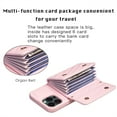thumbnail image 2 of ELEHOLD Leather Wallet Case for iPhone 14 Pro Max 6.7" Organ Card Slots Argyle Pattern PU Leather with Crossbody Shoulder Strap Shockproof Luxury Purse Case,Pink, 2 of 5