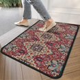 thumbnail image 4 of Red Boho Ethnic Geometric Pattern Door Rugs,Washable Non Slip Door Mats Indoor,Decorative Door Mats,Entry Mat Indoor for Entrance,Bedroom,Kitchen,Bathroom,30"x17", 4 of 6