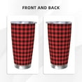thumbnail image 3 of KLL Buffalo Plaid Red Black Print 40oz Stainless Steel Insulated Car Cup with Spillproof Lid - Keep Your Drink Hot or Cold on the Go-Straw Three-piece Set, 3 of 8