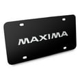 thumbnail image 2 of Nissan Maxima 3D Brush Metal Look Logo Black Stainless Steel License Plate, 2 of 5