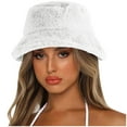thumbnail image 2 of Bucket Hats Winter Thick Bucket Warm Hat Bucket Cap Basin Hat For Women Men Solid Color Style Bucket Hats, 2 of 6