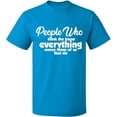 thumbnail image 2 of OXI T-Shirt - People Who Know Everything, Basic Casual T-Shirt for Men's and Women Fleece T-Shirt Short Sleeve - Sapphire X-Large, 2 of 3