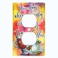 thumbnail image 2 of Metal Light Switch Plate Cover Tea or Coffee Problems Pink Yellow COF018, 2 of 13