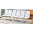 thumbnail image 6 of JERFIT Set of 6 White PU Leather Dining Chairs, High Back Upholstered Side Chairs for Kitchen Restaurant Dining Room, Easy Assembly Modern Accent Chairs, 6 of 9
