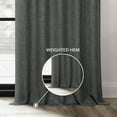 thumbnail image 6 of Dark Gravel Faux Linen Grommet Room Darkening Curtain (1 Panel), Dark Gravel, 50W X 108L, 6 of 10
