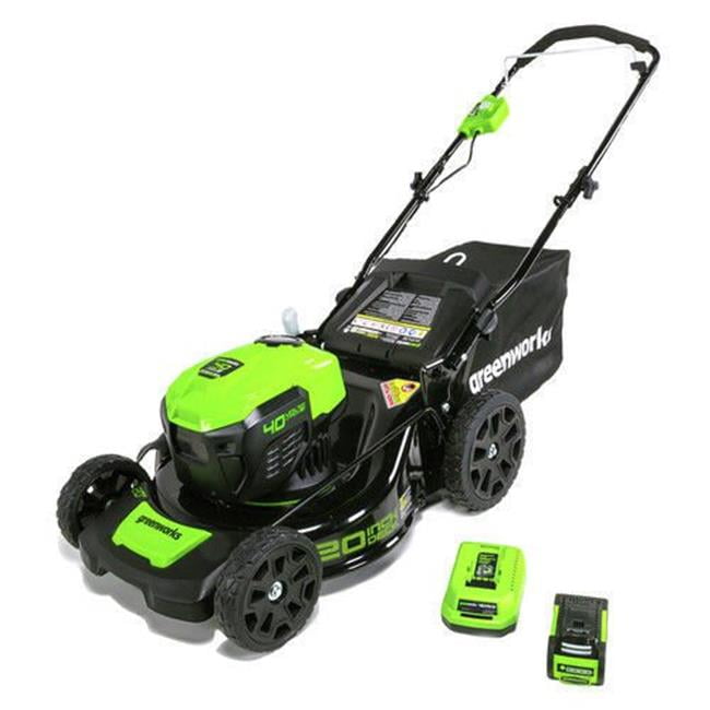 21 in. 40V Corded Lawn Mower with 4AH Battery, Green & Black Walmart