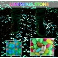 thumbnail image 2 of Glow in The Dark Rocks Outdoor 150 Pcs Luminous Pebbles Fish Tank Gravel Stepping, 2 of 2