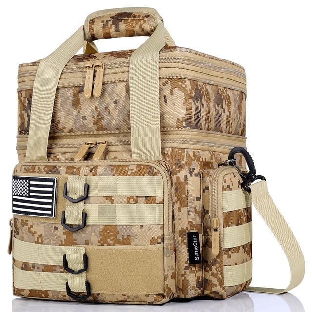 Lonchera Táctica Grande Aislada SumeStar para Hombre Camuflaje Caqui